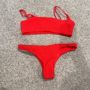 Alia Blue Red alice & oceana Smocked bikini